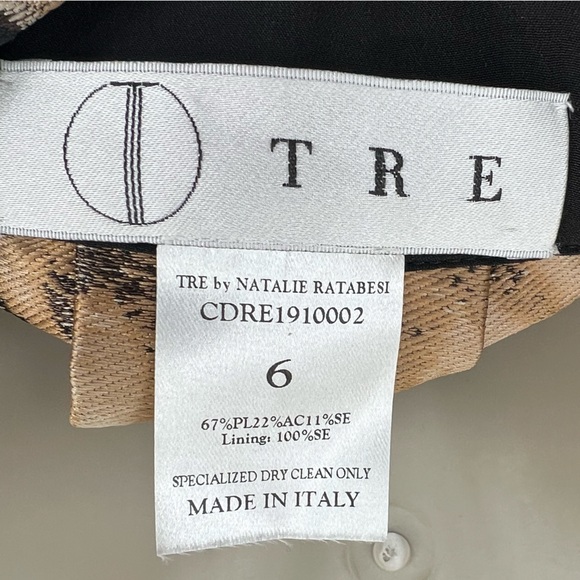 Tre by Natalie Ratabesi Iris Leopard Jacquard Mini Dress In Leopard Print size 6 - Picture 8 of 11